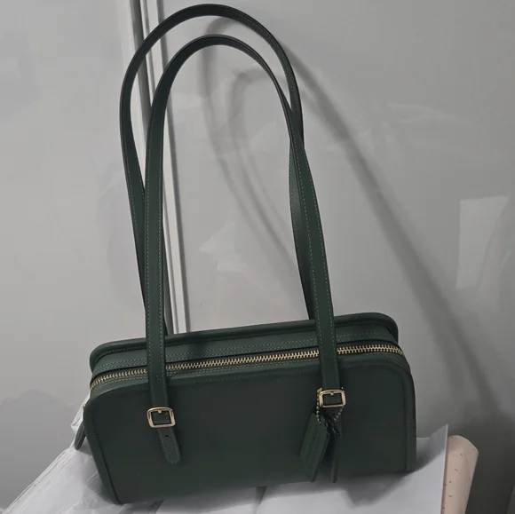 Coach Swing Zip bag shoulder bag hunter green brass 1998 re edition - Picture 2 of 10